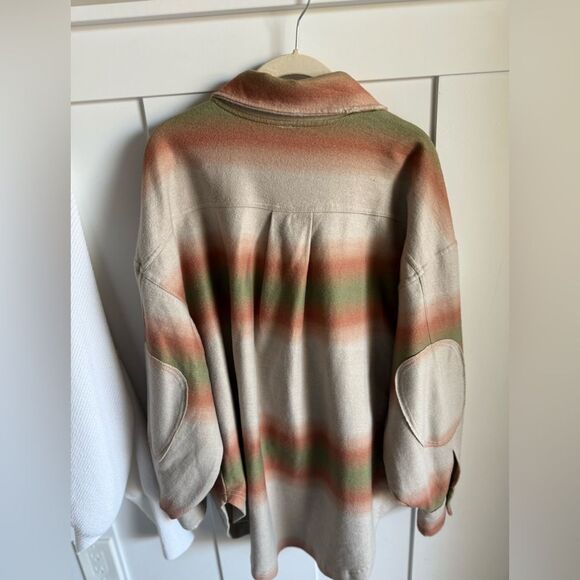 Free Peopler Ombré Serape Ruby Shacket - Picture 3 of 13
